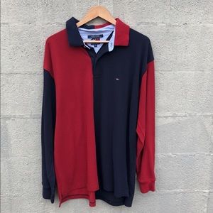 Men’s Tommy Hilfiger Two-Tone Long Sleeved Polo